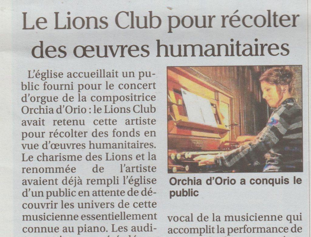 Le Lions Club pour récolter des œuvres humanitaires